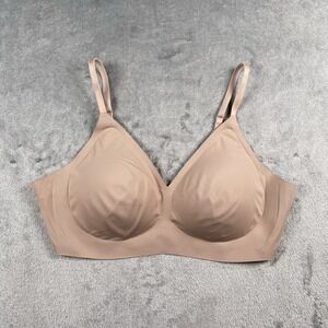EBY Relief Bra Womens Size XL Nude Tan Adjustable Wireless Removable Padding
